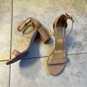 Stuart Weitzman Nearlynude Block Heel Sandal